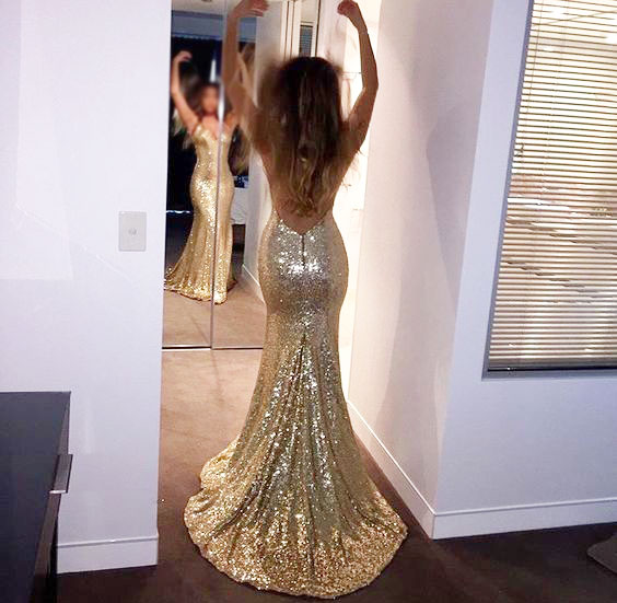 Sparkly High Quality Prom Dresses,mermaid Prom Dresses,gold Sequin Prom Dresses,backless Prom Dresses,sexy Prom Dresses